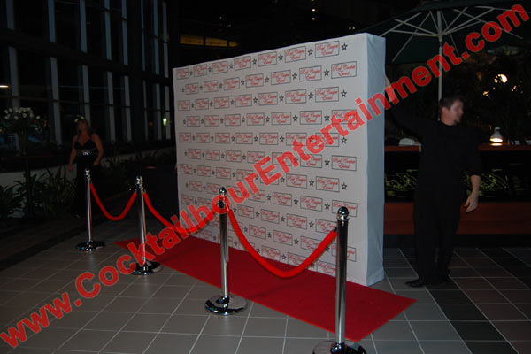 red carpet photo set up